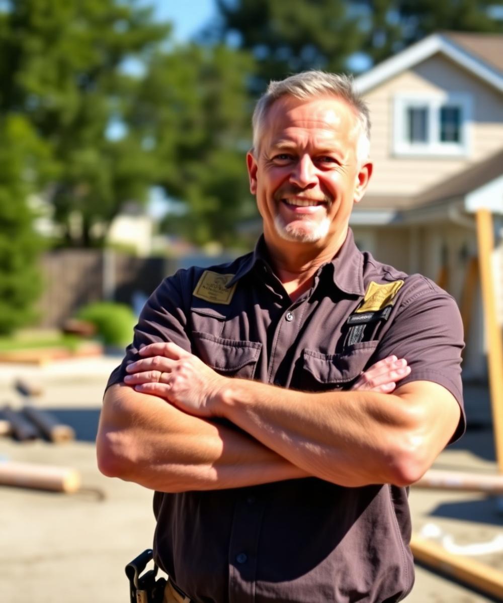 [TEAM PHOTO — OWNER] Ray Calder, founder of Bald Eagle Design & Remodeling, on a job site